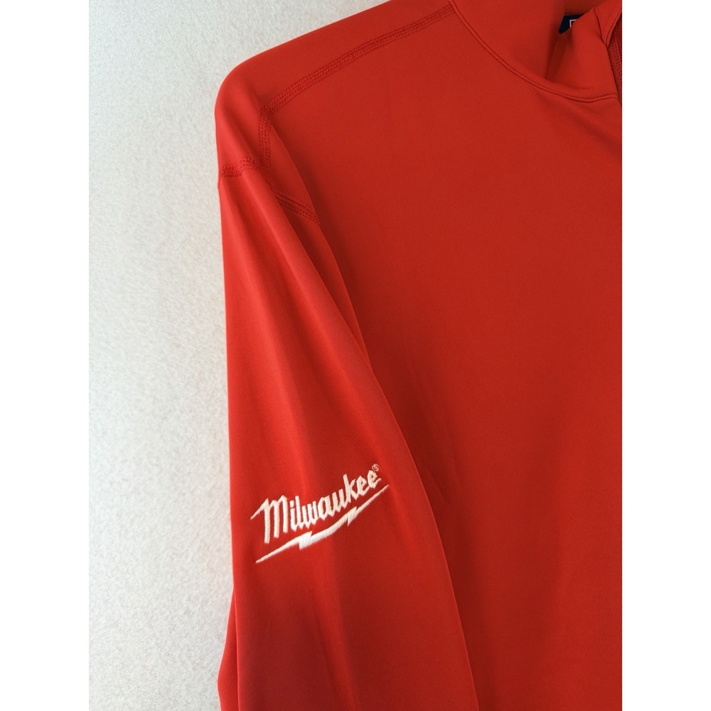 Cutter & Buck Milwaukee Tool 1/4 Zip Pullover Men's XL Red Performance Stretch - Picture 7 of 11